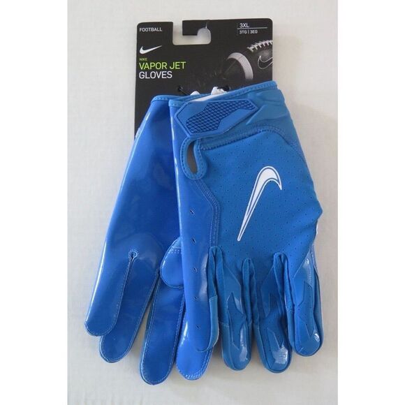 Nike CZ4127-490 Men's Sz 3XL Blue/White Vapor Jet Football Gloves - Picture 1 of 8